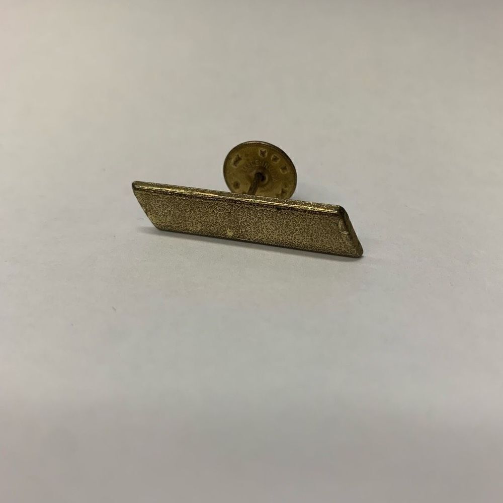 Gold Tone Service Bar Pin 1.25” x .25”